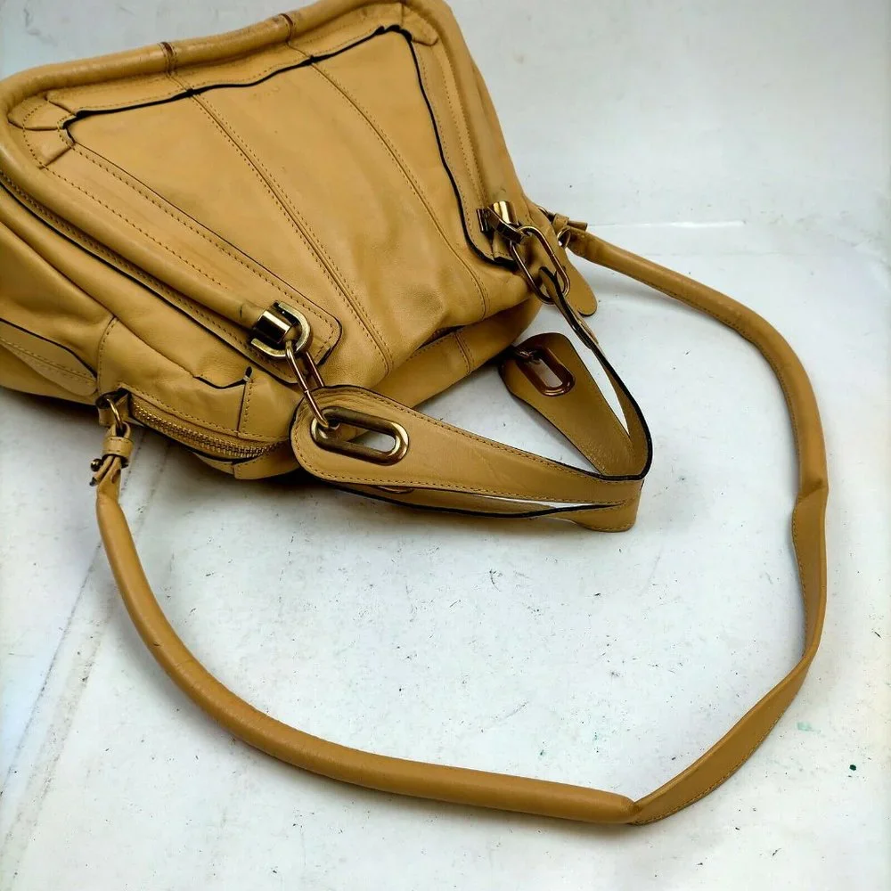 Chloe Hand Bag Brown Leather
